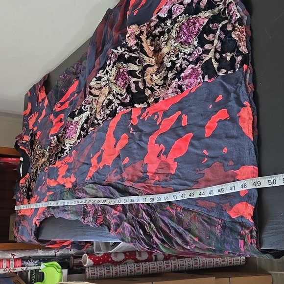 Soft Surroundings Epiphany Maxi Dress Velvet Floral Mixed Panel Rayon Plus SZ 14 - Picture 17 of 17